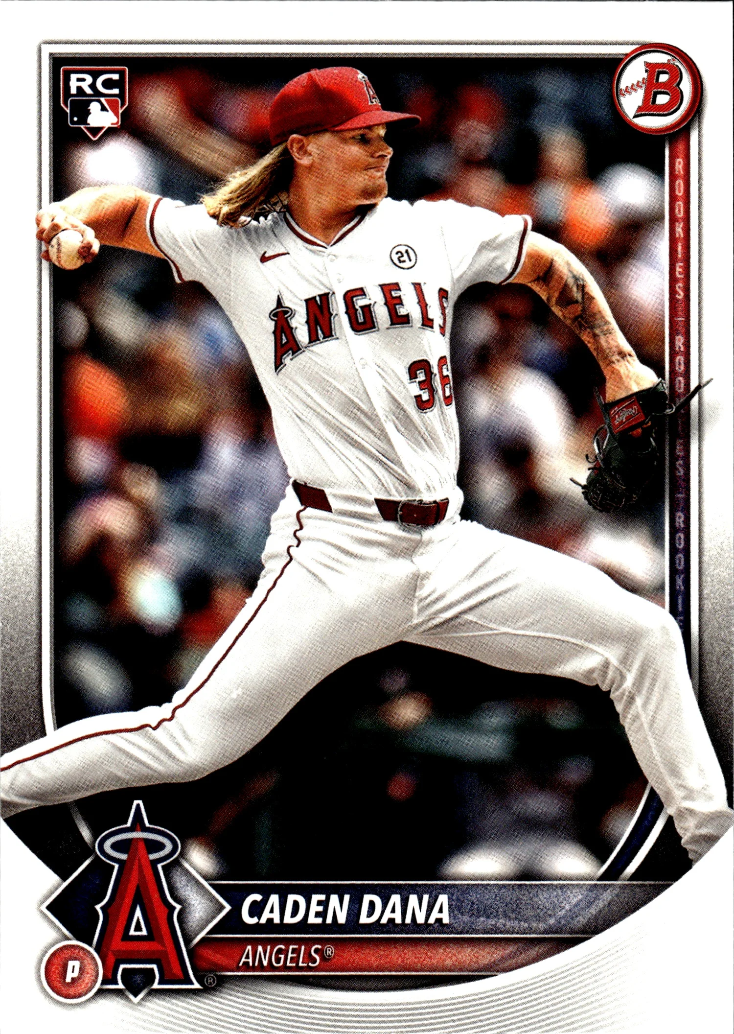 Caden Dana 2025 Bowman #94 Blue baseball rookie card - Front