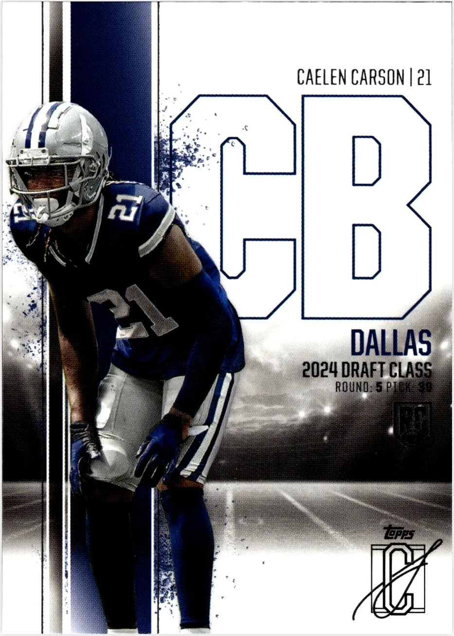 Caelen Carson Rookie Card 2024 Topps Signature Class #95 football rookie card - Front