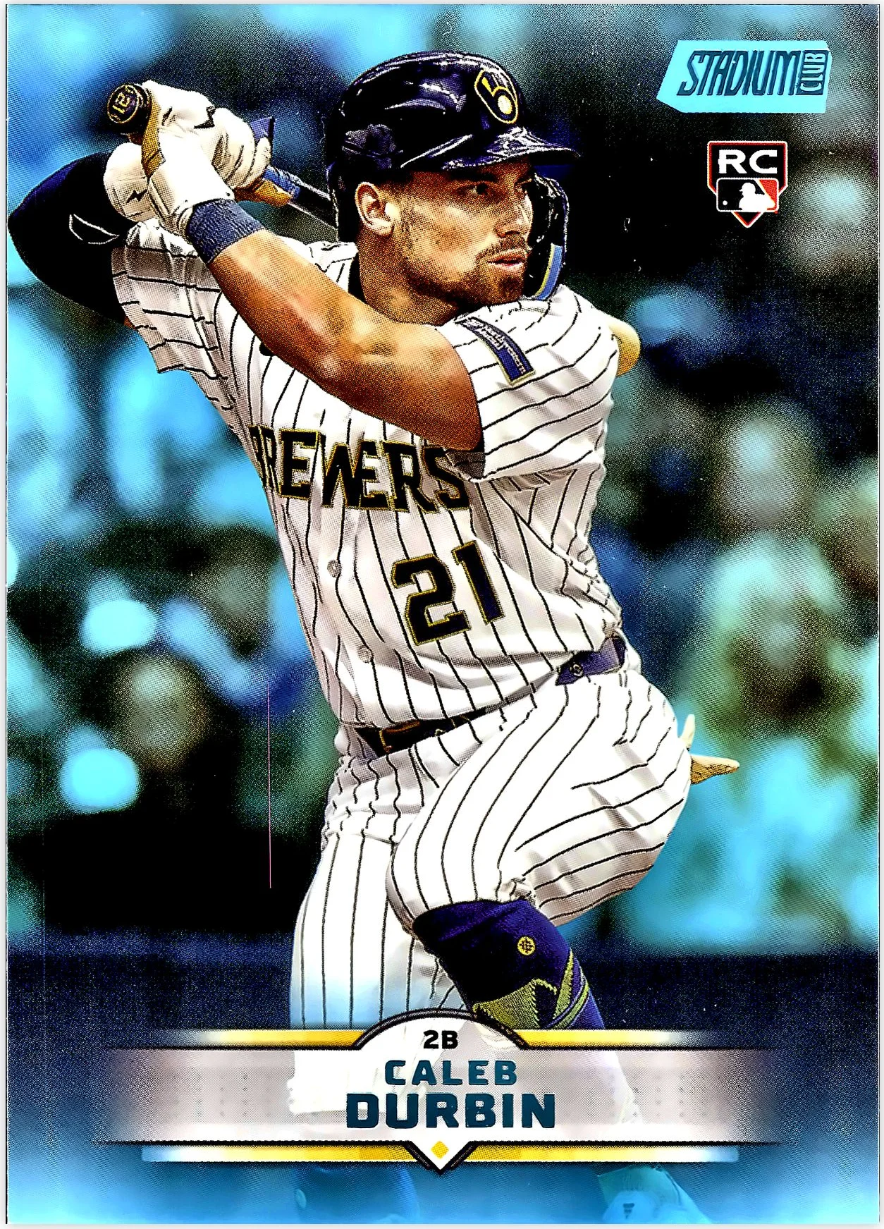 Caleb Durbin 2025 Stadium Club #142 Light Blue Foil baseball rookie card - Front