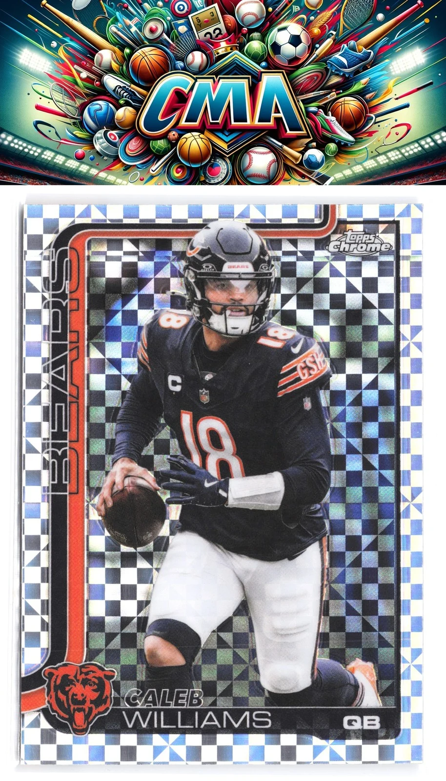Caleb Williams 2025 Topps Chrome Football card