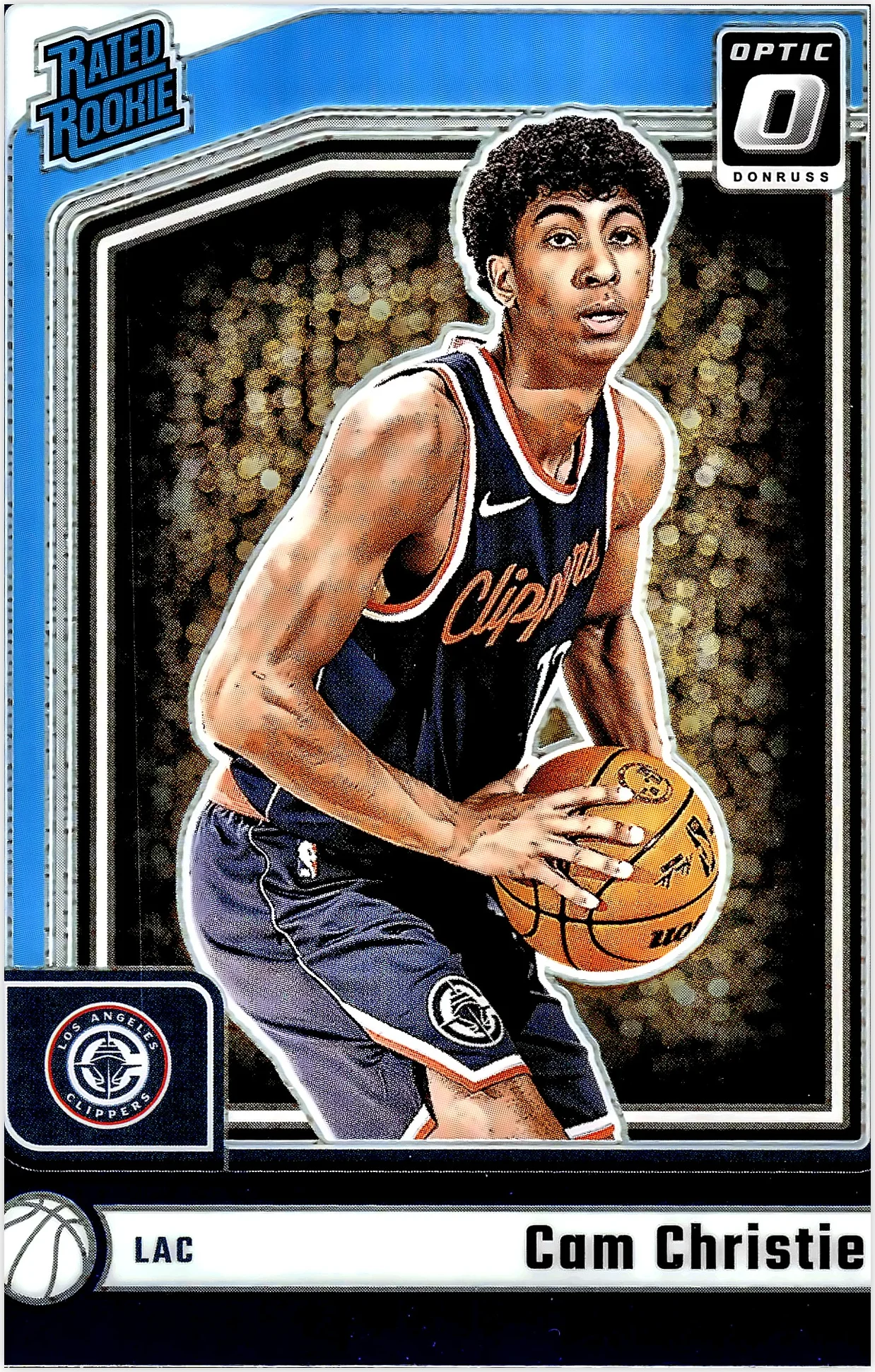 Cam Christie 2024-25 Donruss Optic #284 Purple basketball rookie card - Front