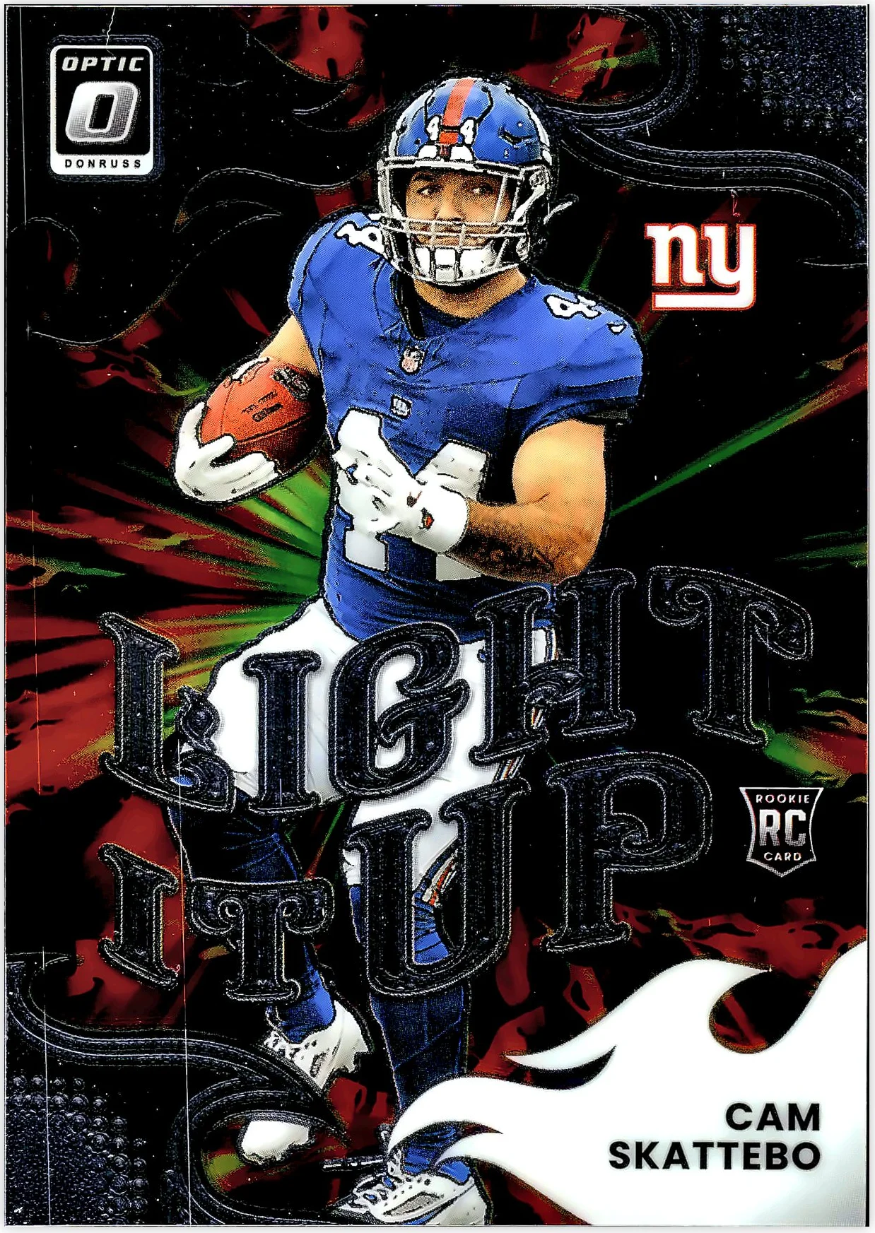 Cam Skattebo 2025 Donruss Optic #5 Light It Up football card - Front