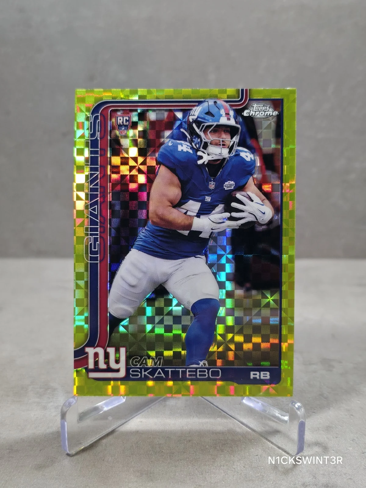 Cam Skattebo 2025 Topps Chrome Football card