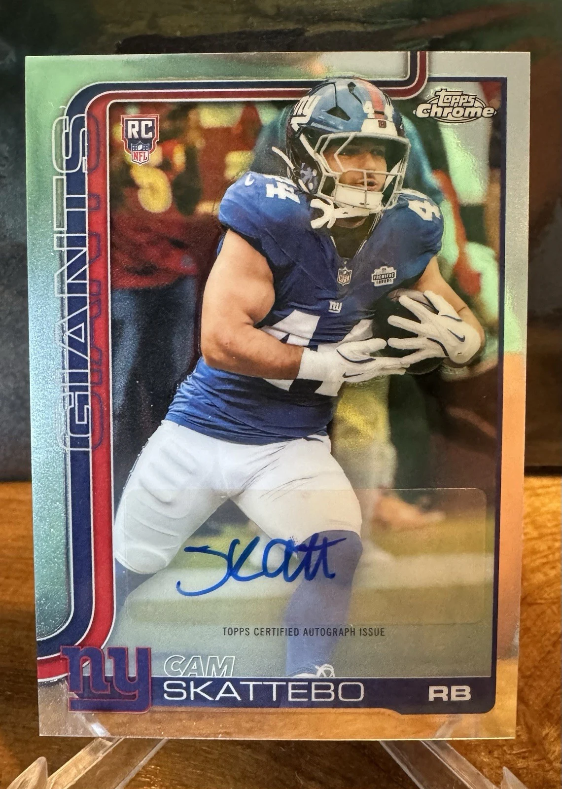 Cam Skattebo 2025 Topps Chrome Football card