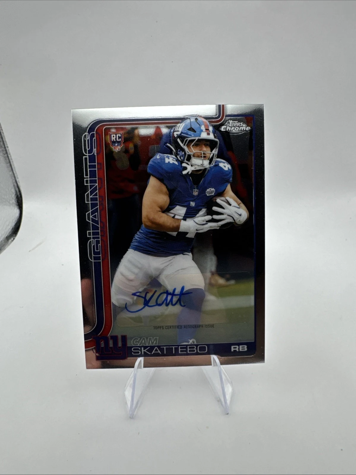 Cam Skattebo 2025 Topps Chrome Football card