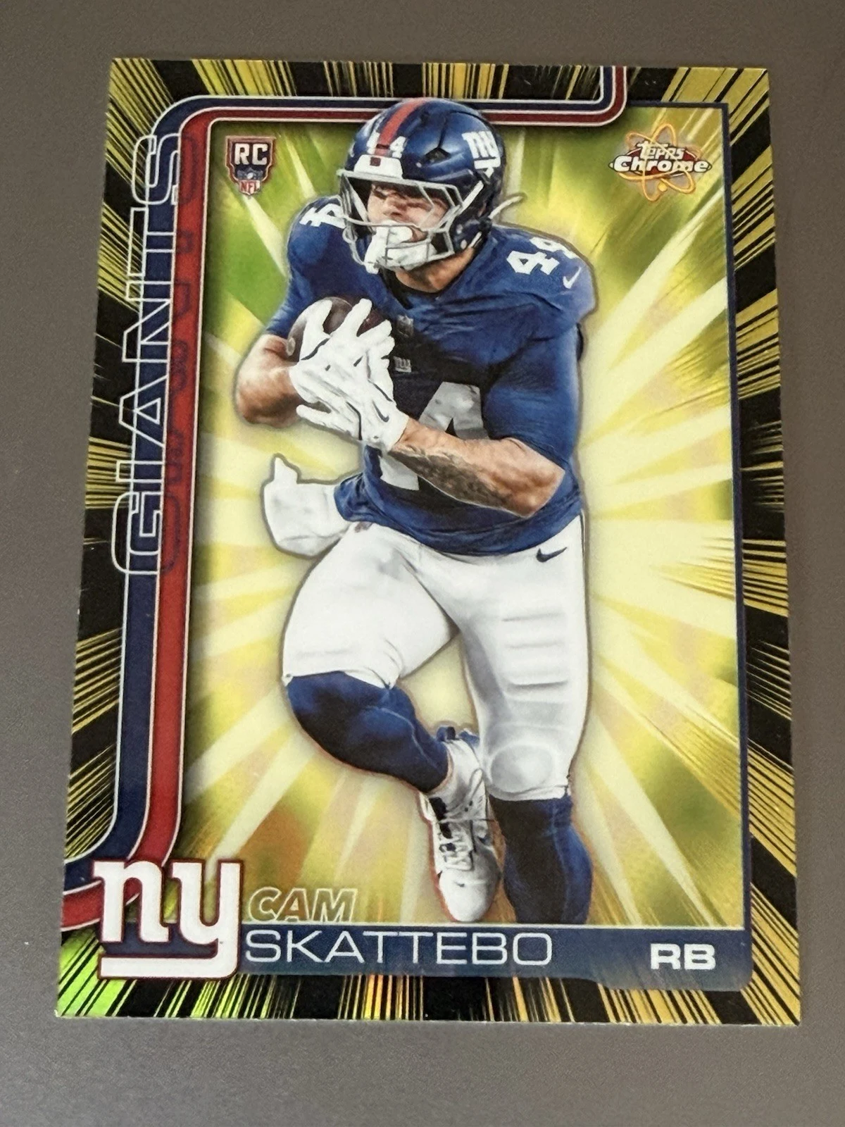 Cam Skattebo 2025 Topps Chrome Football card