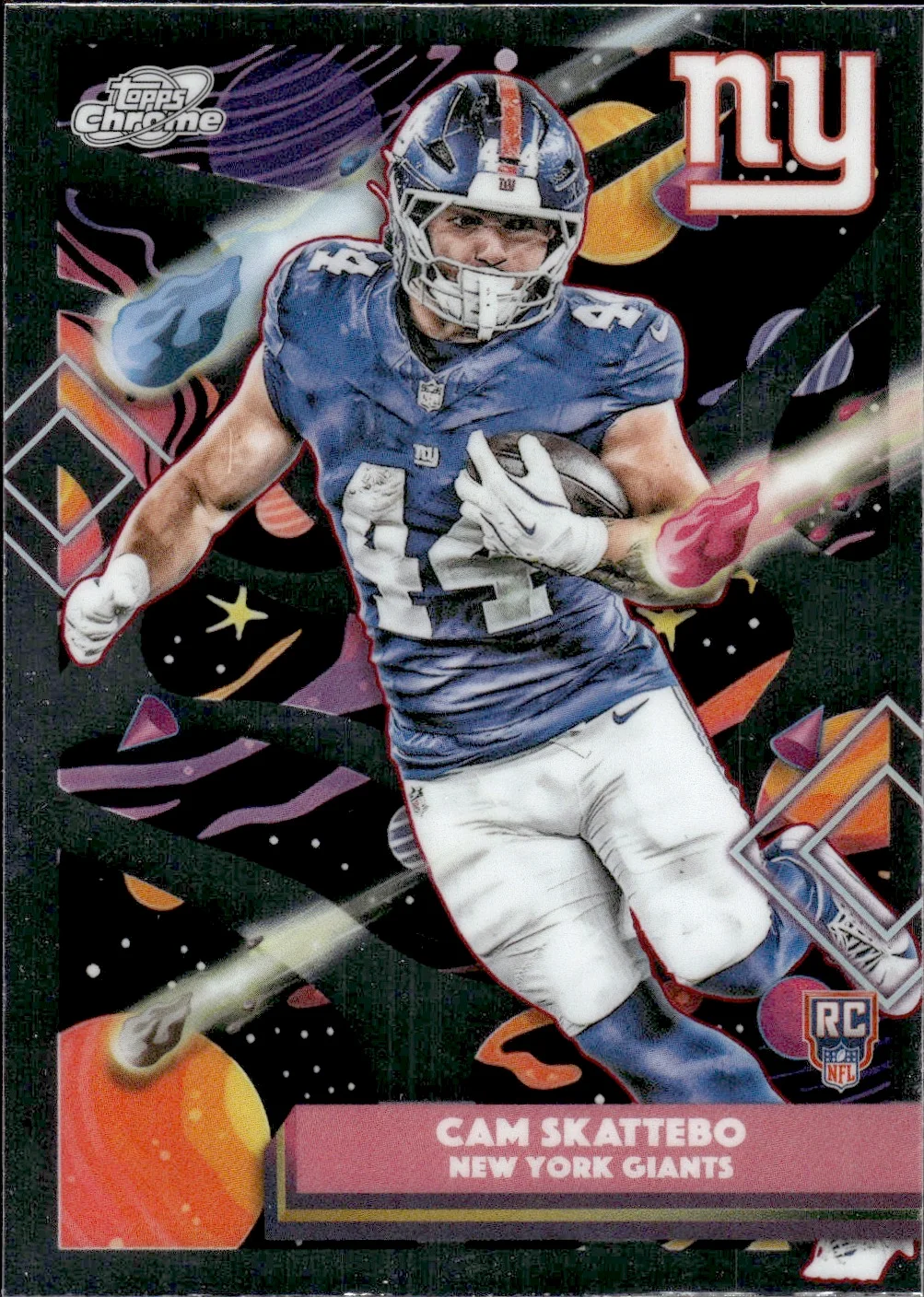 Cam Skattebo #176 Rookie Card 2025 Topps Cosmic Chrome Football football rookie card - Front