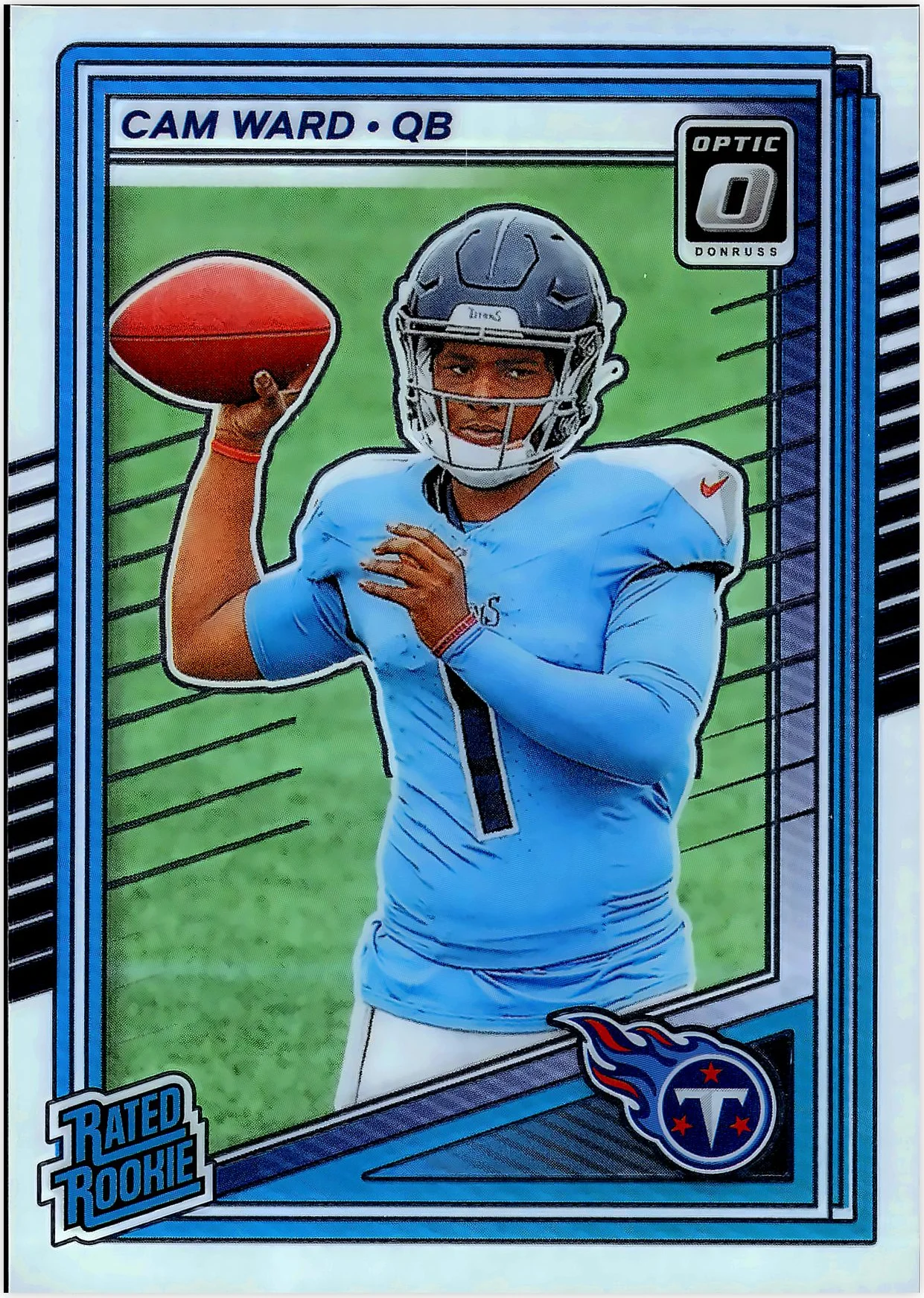 Cam Ward 2025 Donruss Optic #293 football rookie card - Front