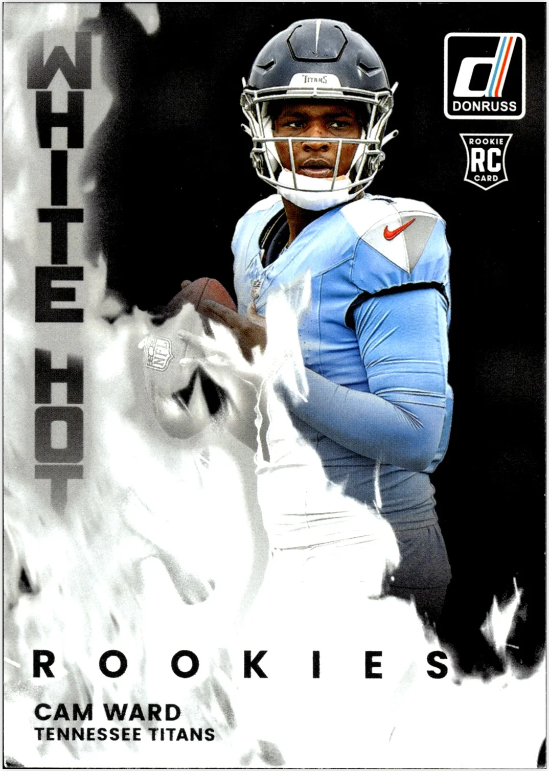 Cam Ward 2025 Donruss #WHR-CMW White Hot Rookies football card - Front