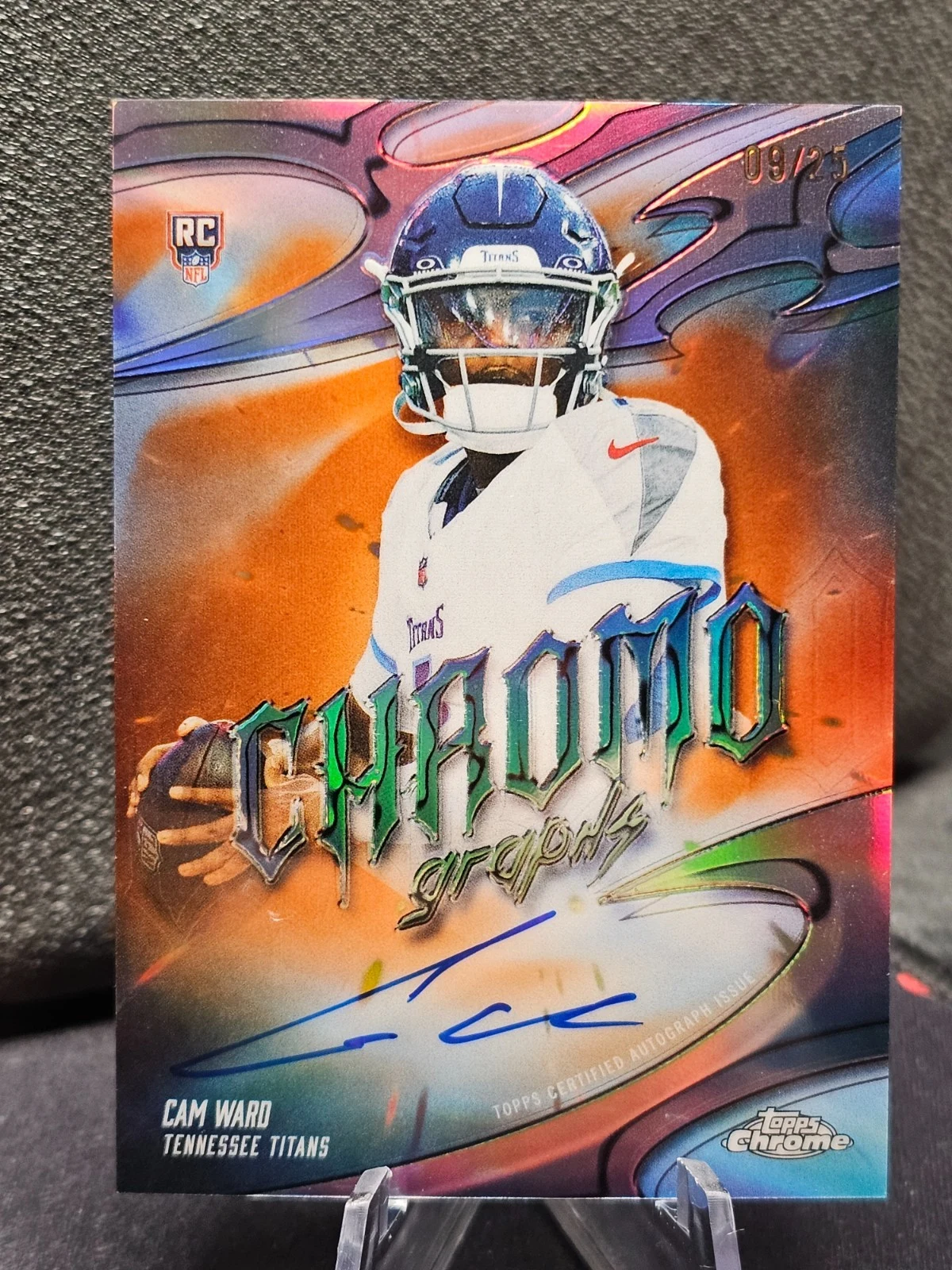 Cam Ward 2025 Topps Chrome Football card