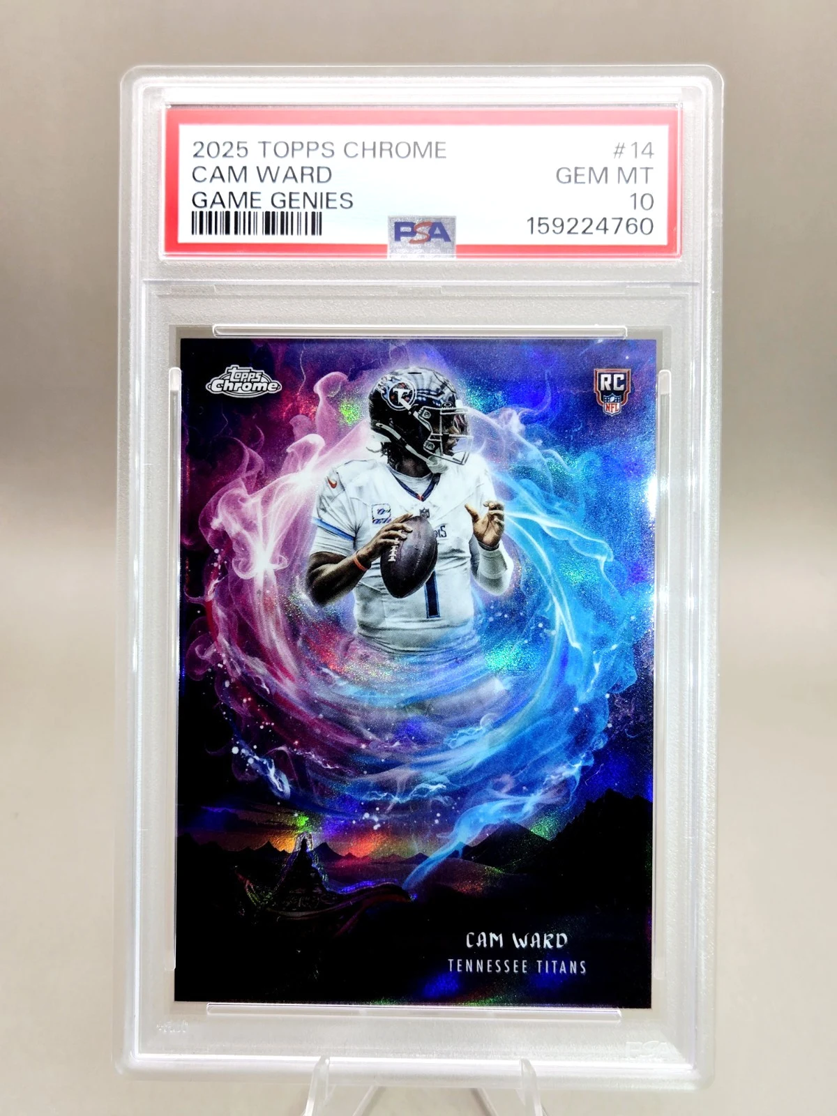 Cam Ward 2025 Topps Chrome Football card