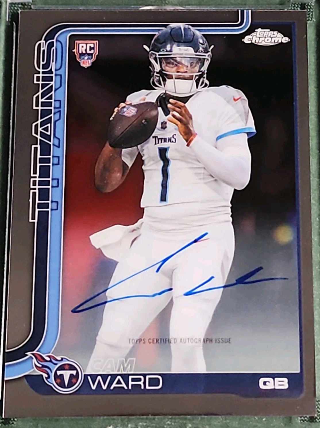 Cam Ward 2025 Topps Chrome Football card