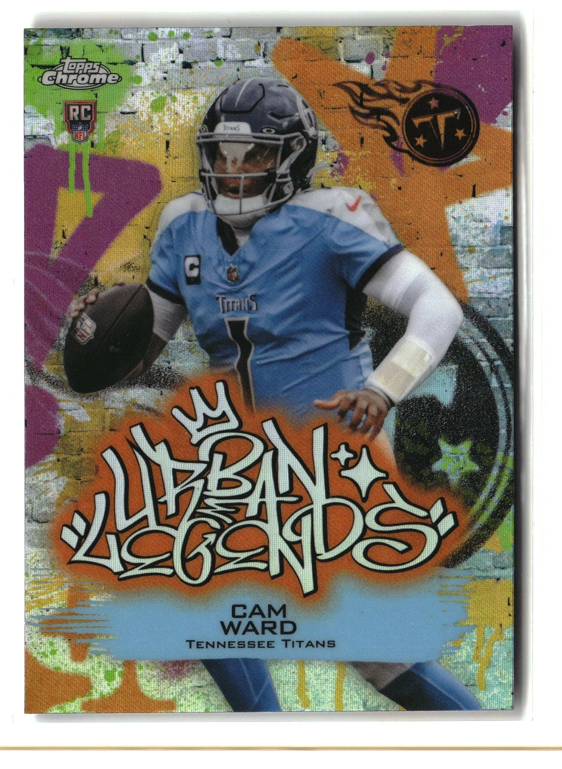 Cam Ward 2025 Topps Chrome Football card