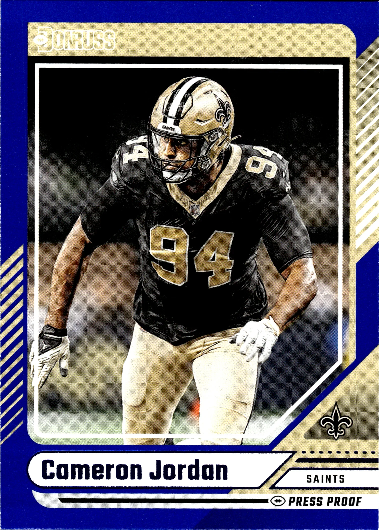 Cameron Jordan 2024 Donruss #246 Press Proof Blue football card - Front