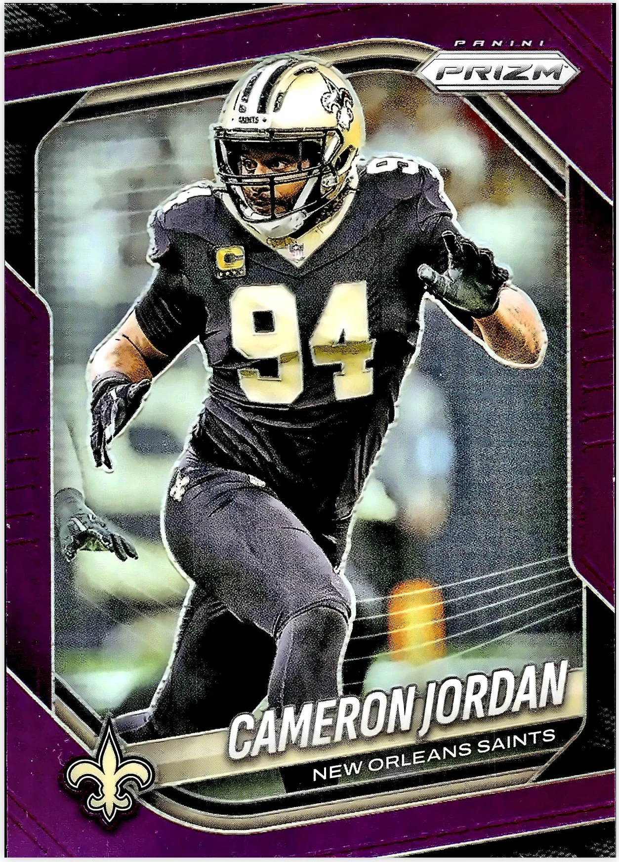 Cameron Jordan 2025 Panini Prizm #199 Prizm Purple /125 football card - Front