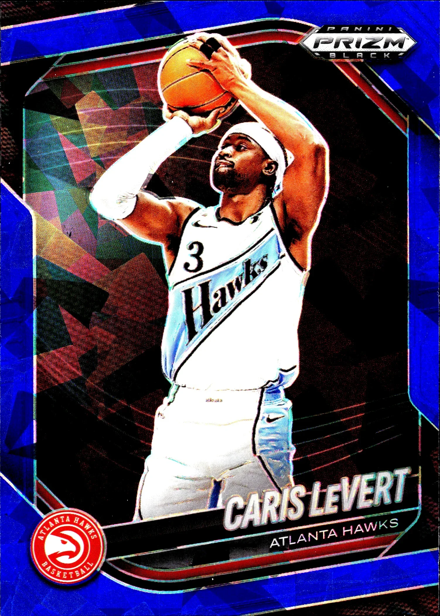 Caris LeVert 2024-25 Panini Prizm Black #168 Blue Ice basketball card - Front