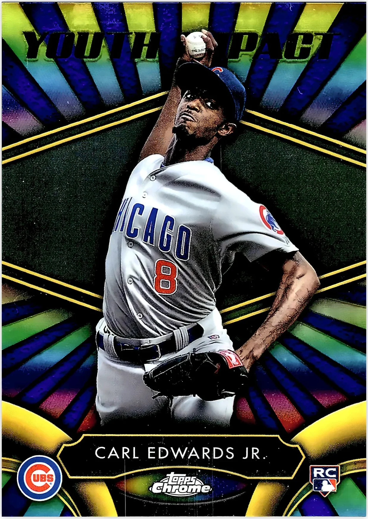 Carl Edwards Jr. 2016 Topps Chrome #YI-15 Youth Impact baseball card - Front