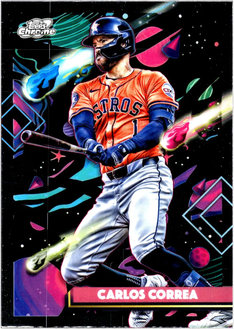 Carlos Correa 2025 Topps Chrome Cosmic #101 baseball card - Front