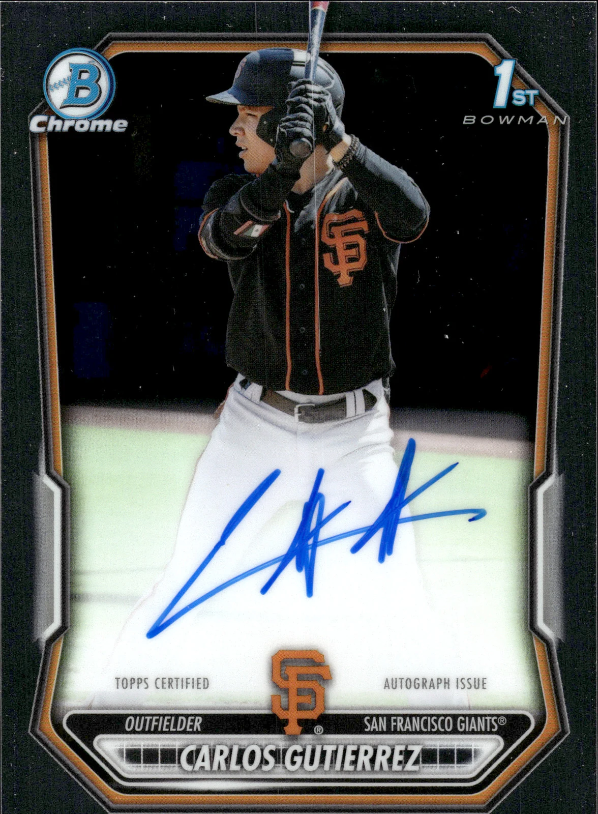 Carlos Gutierrez #CPA-CGU 2026 Bowman Chrome Baseball Chrome Prospect Autographs front