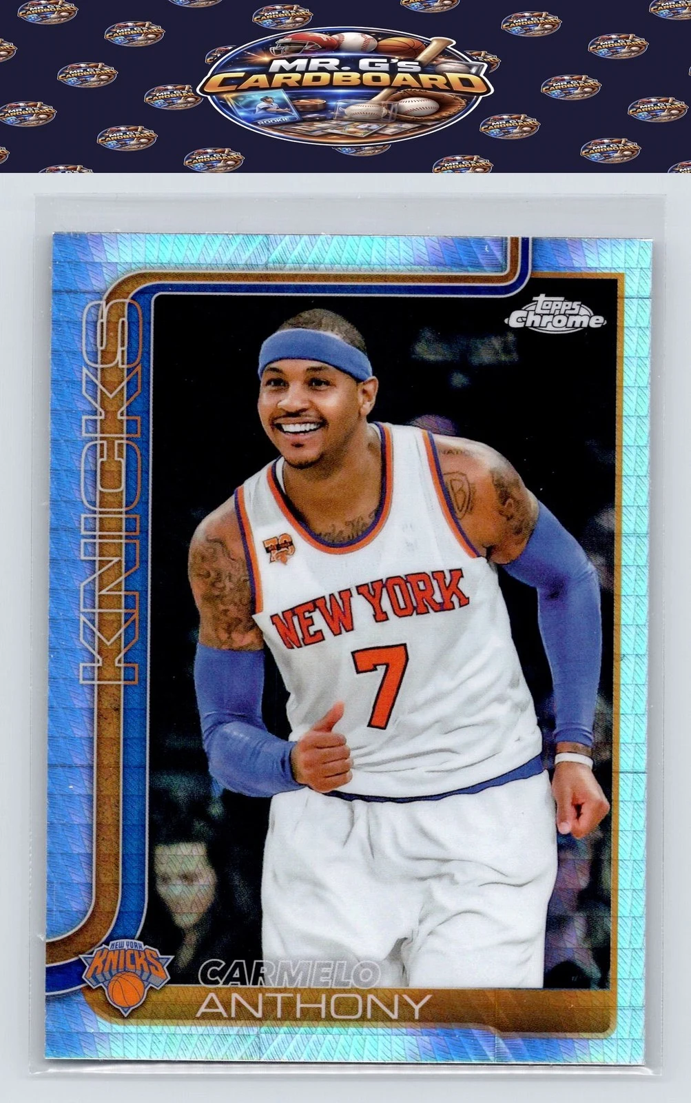 Carmelo Anthony 2025-26 Topps Chrome card