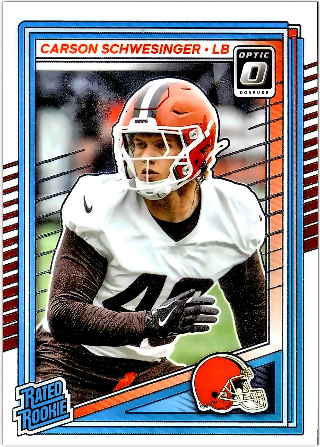 Carson Schwesinger 2025 Donruss Optic #217 football rookie card - Front