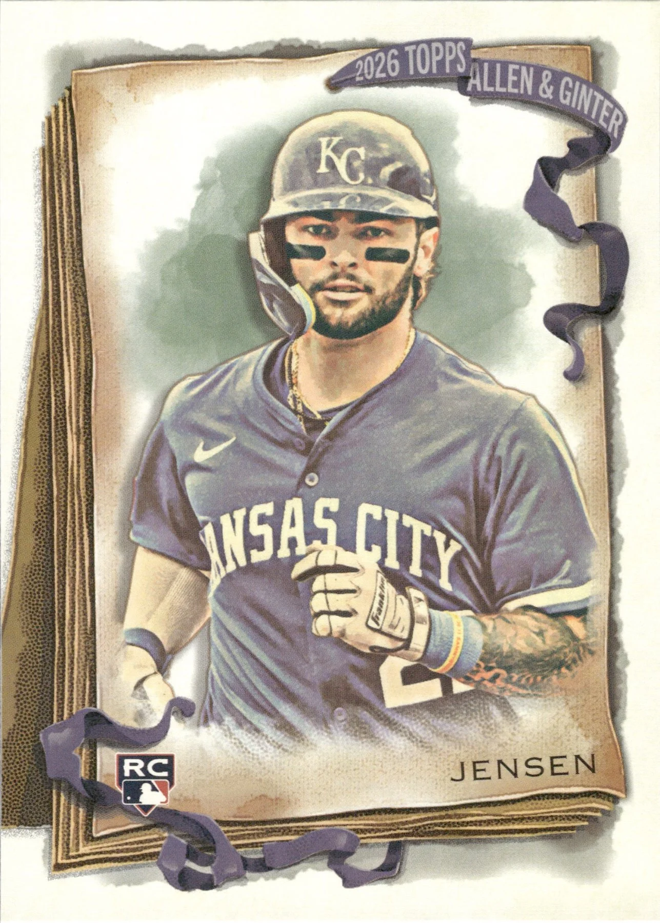 Carter Jensen #221 Rookie Card 2026 Topps Allen & Ginter trading rookie card - Front