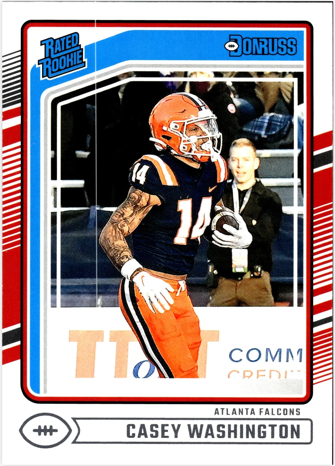 Casey Washington 2024 Donruss #392 football rookie card - Front