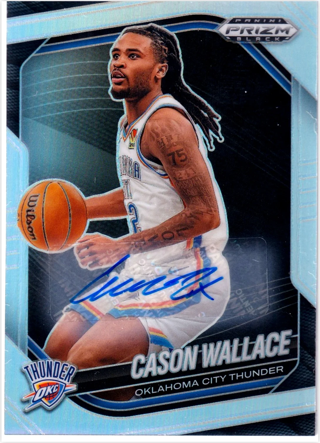 Cason Wallace 2024-25 Panini Prizm Black #20 Silver basketball card - Front