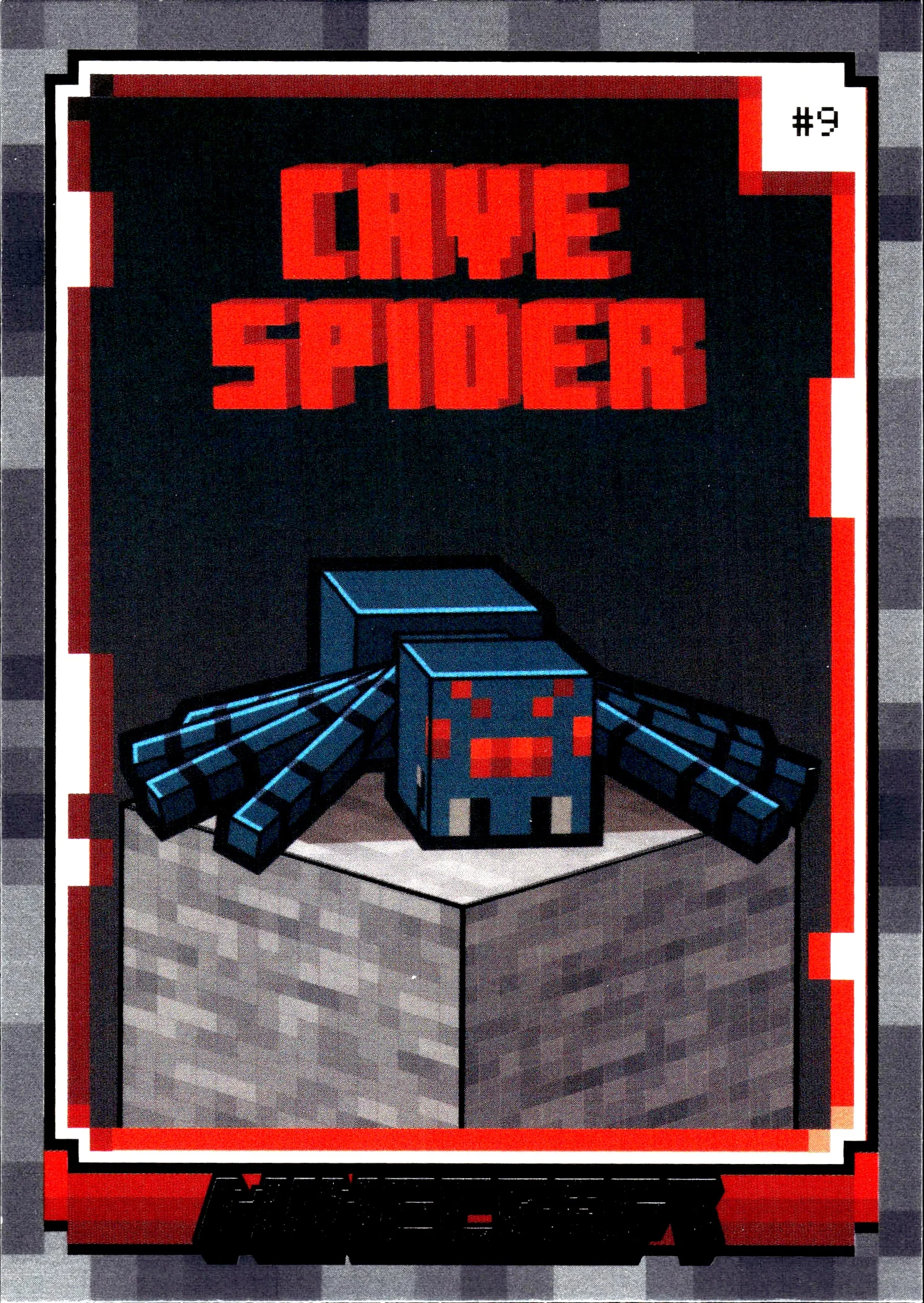 Cave Spider 2024 Panini Minecraft #9 Stone trading card - Front