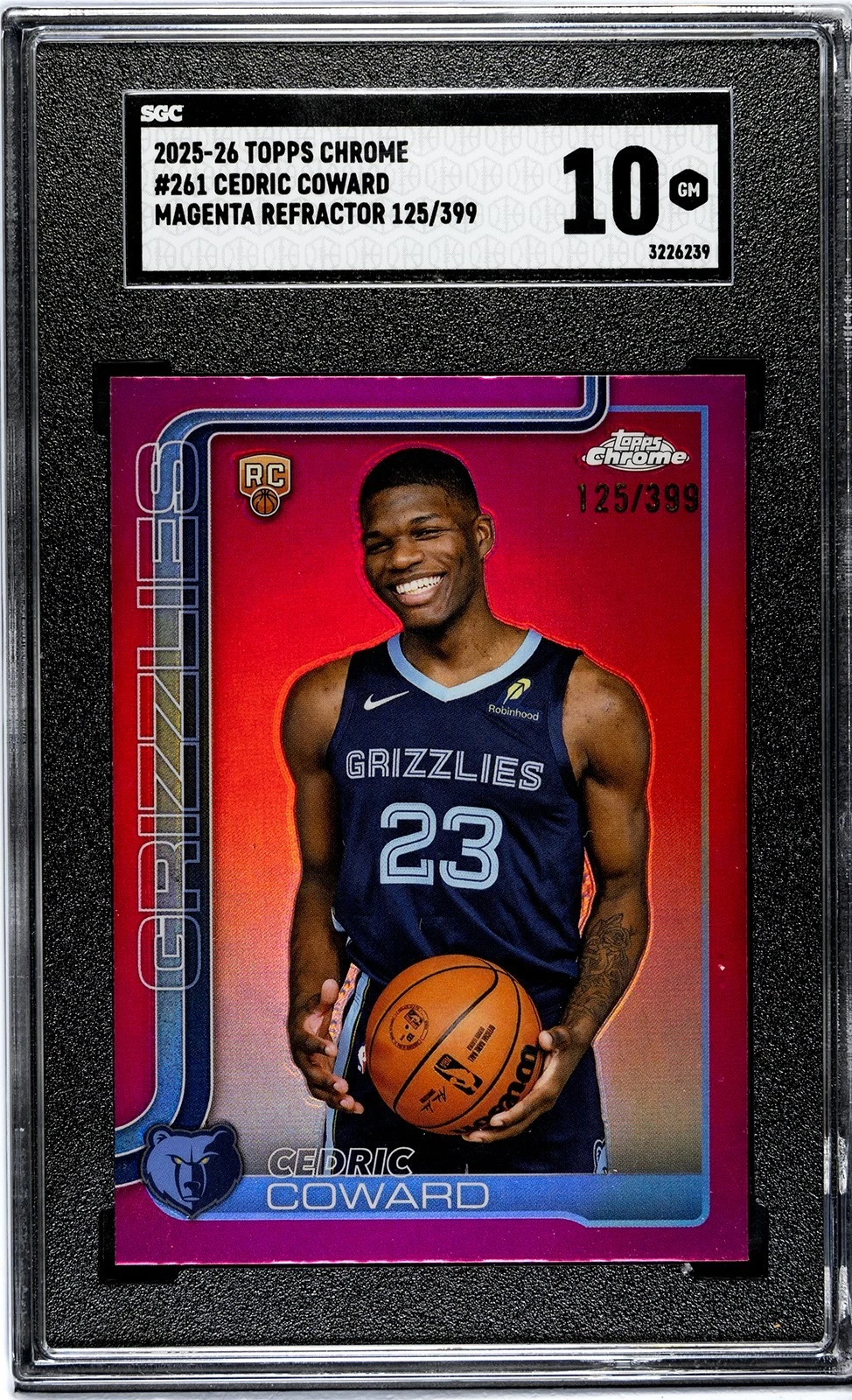 Cedric Coward 2025-26 Topps Chrome card