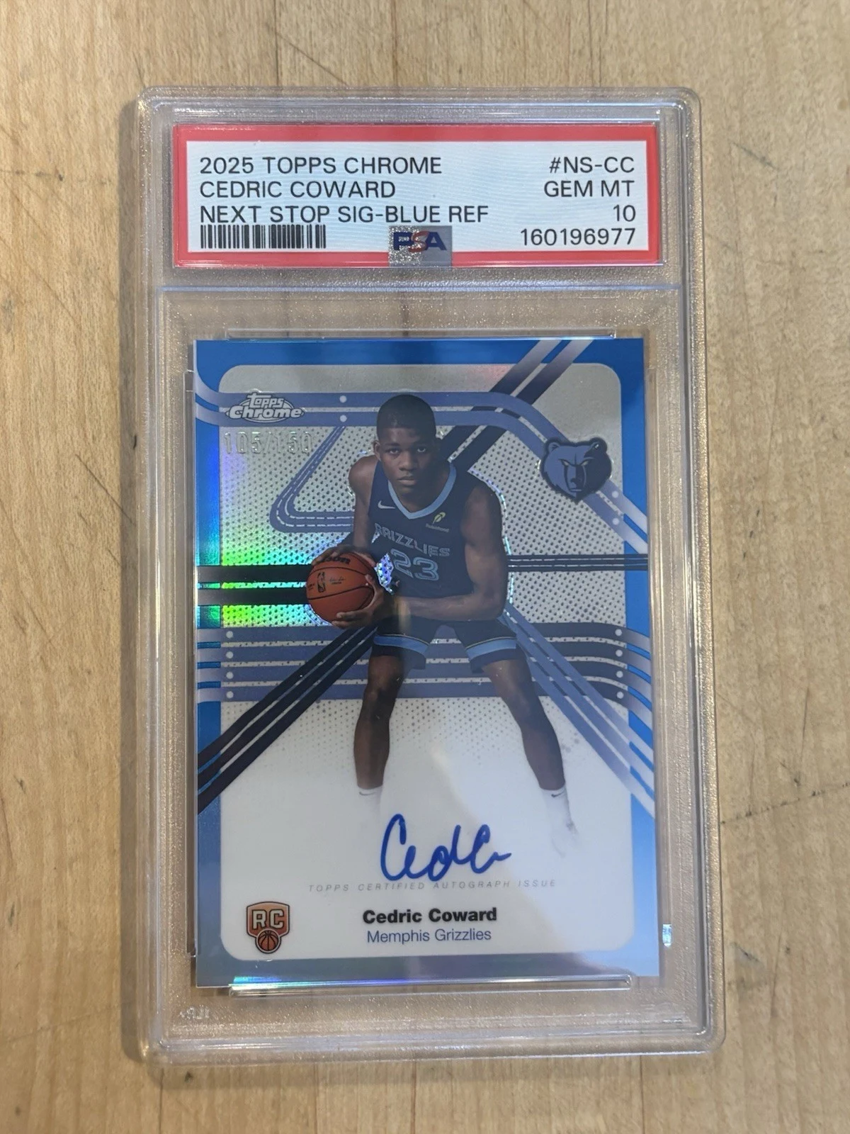 Cedric Coward 2025 Topps Chrome Basketball card