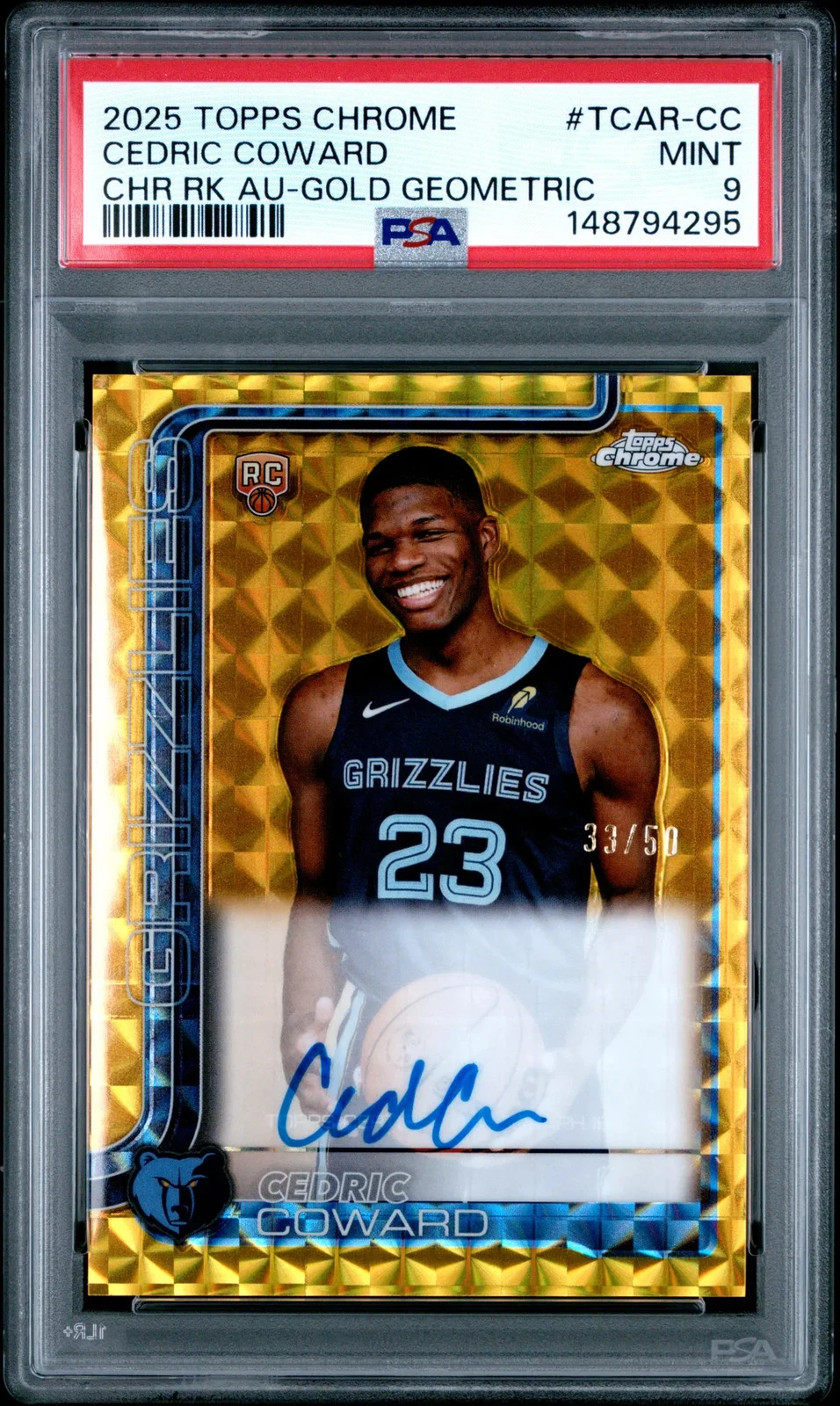 Cedric Coward 2025 Topps Chrome Basketball card