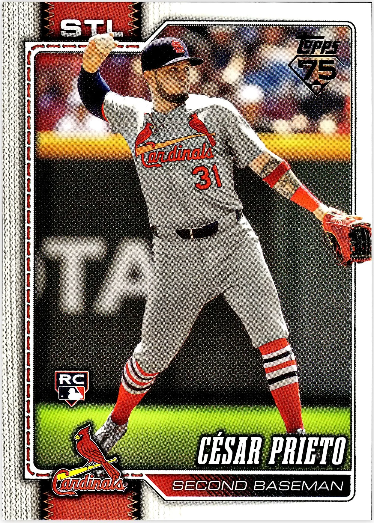 Cesar Prieto 2026 Topps #95 baseball rookie card - Front