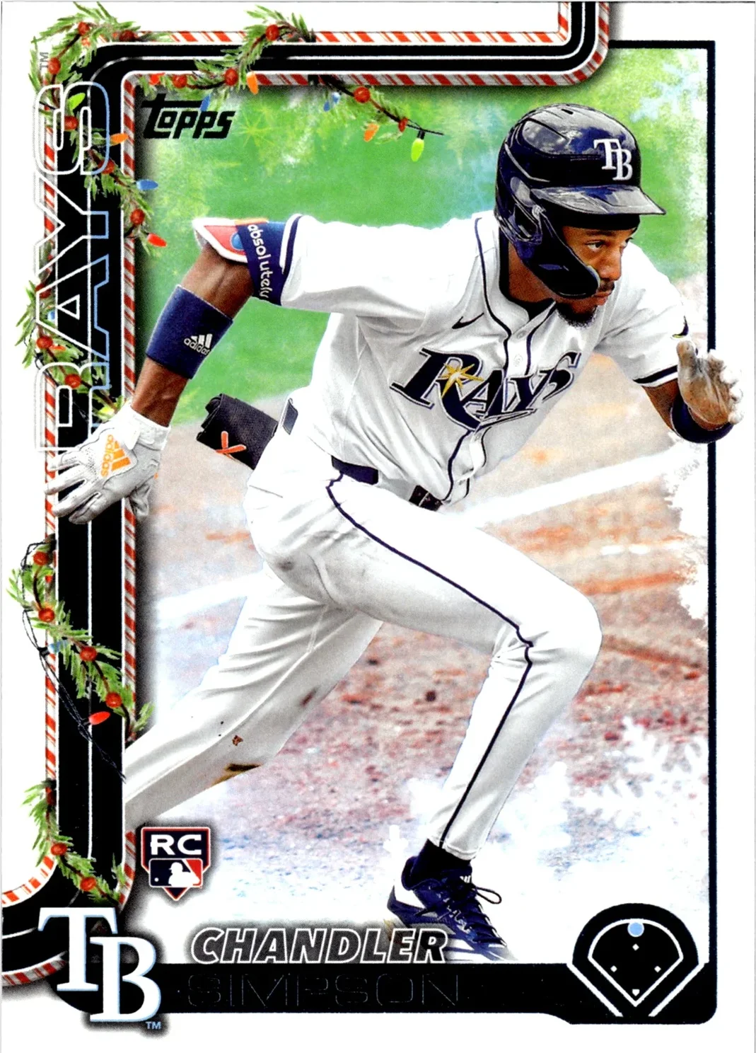 Chandler Simpson 2025 Topps Holiday #H38 baseball rookie card - Front