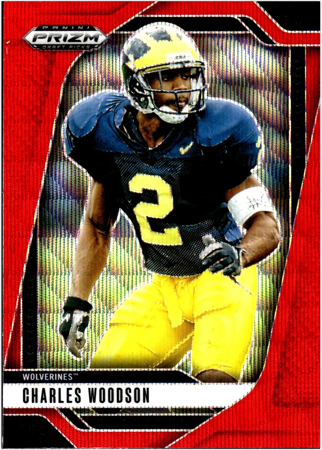 Charles Woodson 2025 Panini Prizm Draft Picks #183 Prizms Ruby Wave football card - Front