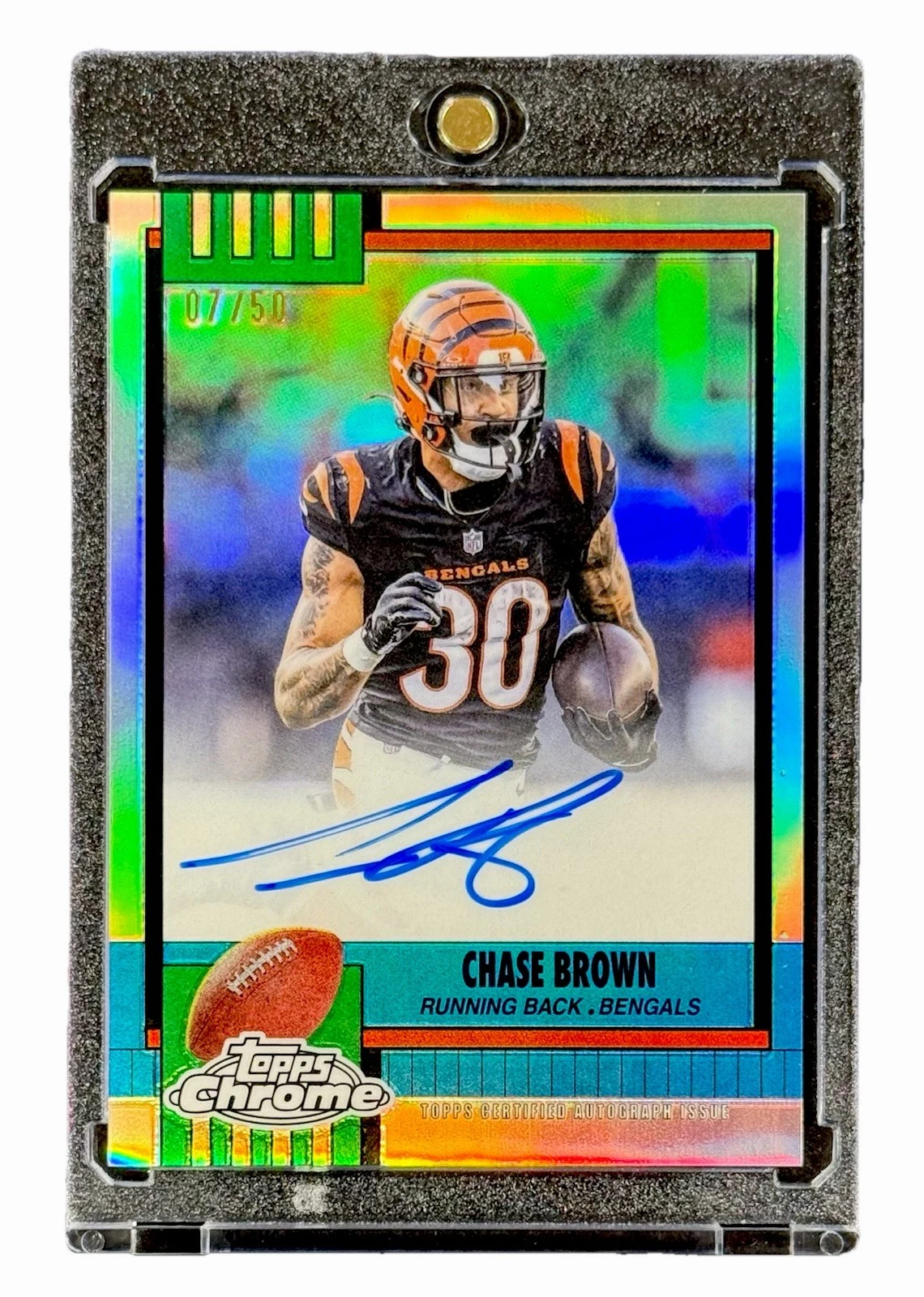 Chase Brown 2025 Topps Chrome Football card