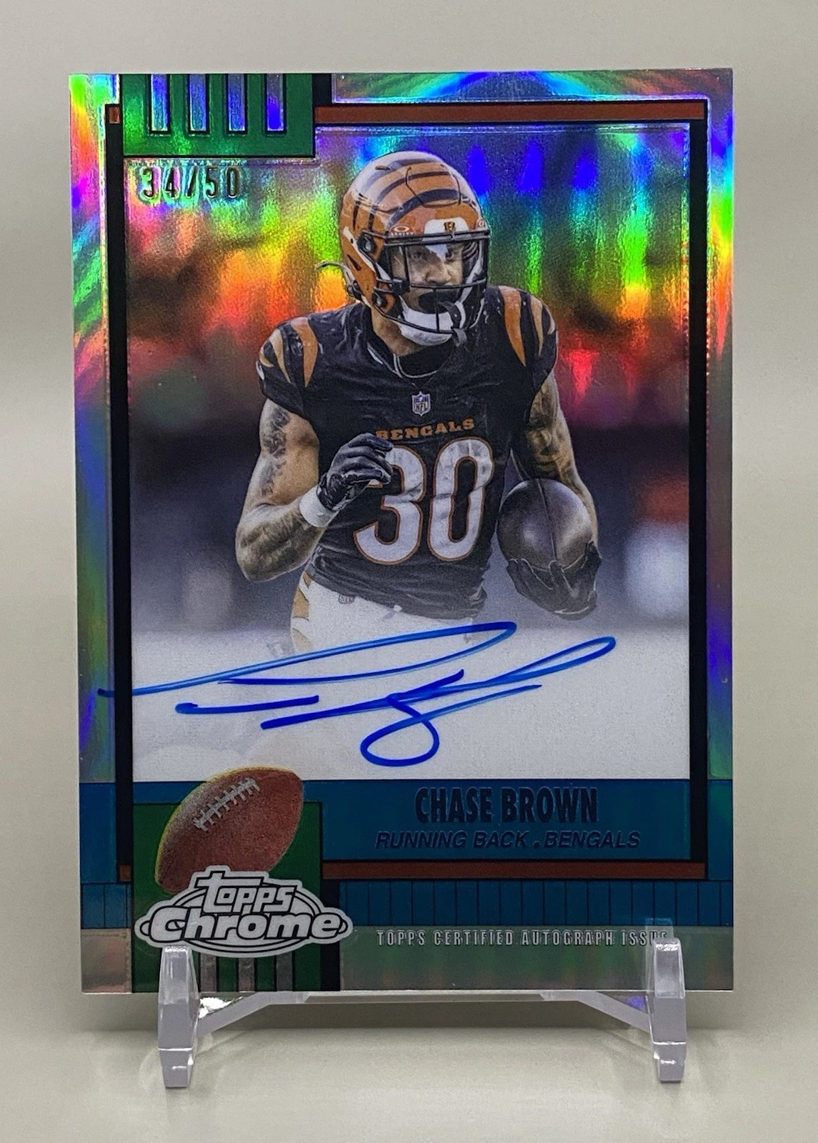 Chase Brown 2025 Topps Chrome Football card