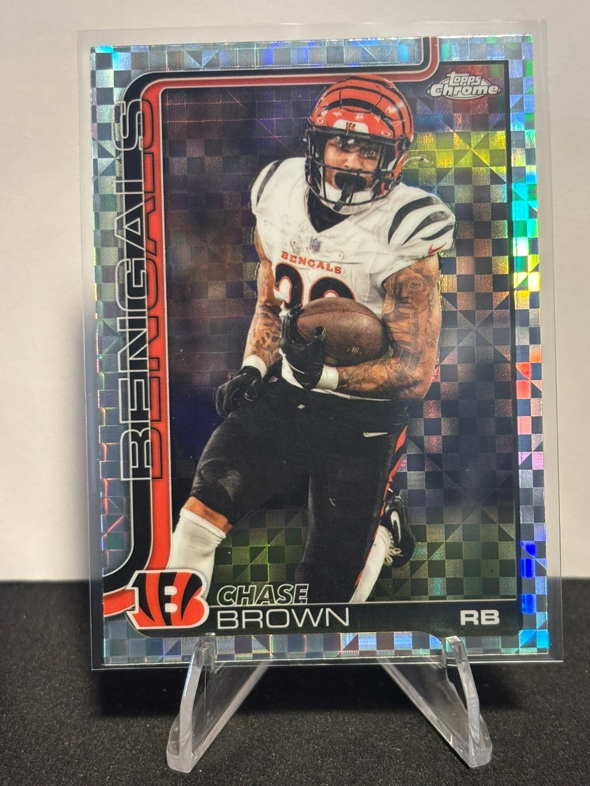 Chase Brown 2025 Topps Chrome Football card