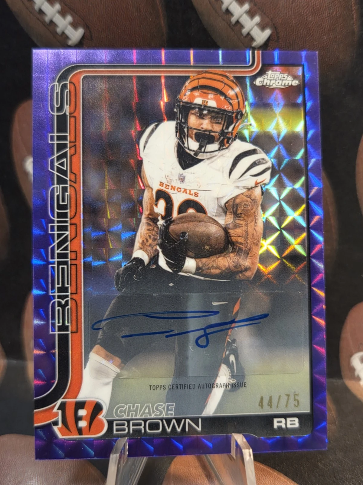 Chase Brown 2025 Topps Chrome Football card
