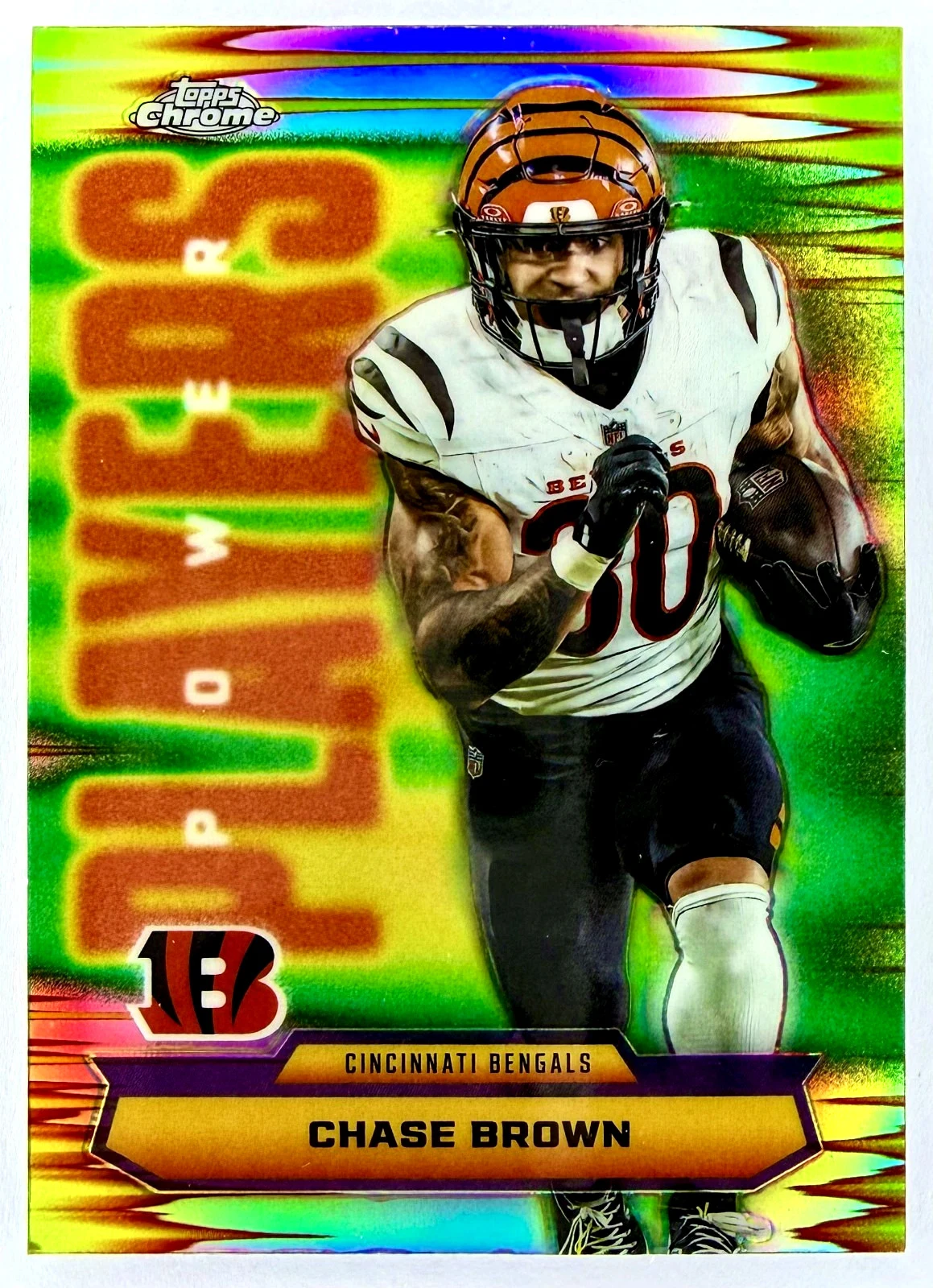 Chase Brown 2025 Topps Chrome Football card