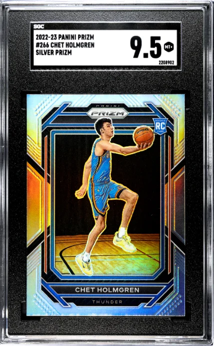 Chet Holmgren SGC 9.5 2022-23 Panini Prizm #266 Silver Prizm basketball card - Front