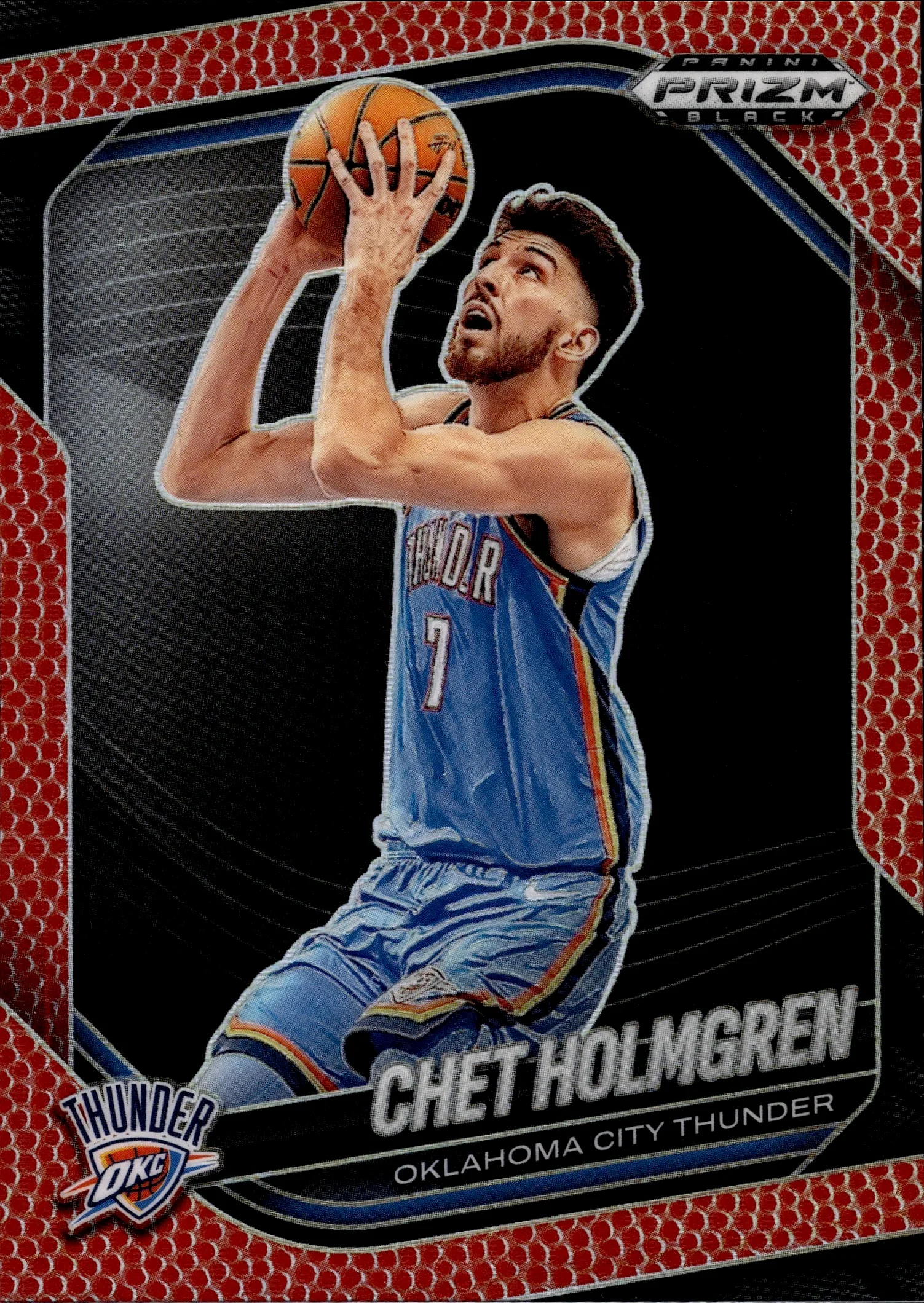 Chet Holmgren 2024-25 Panini Prizm Black #173 Basketball basketball card - Front
