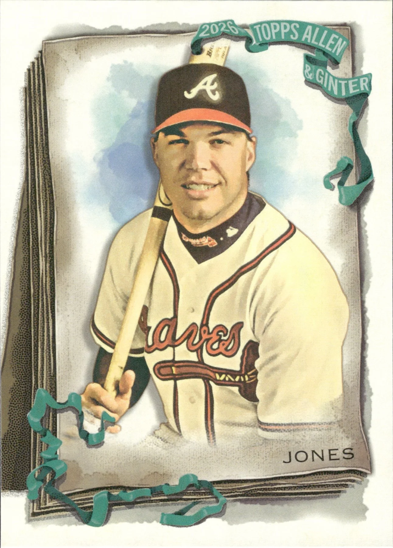 Chipper Jones #38 2026 Topps Allen & Ginter trading card - Front