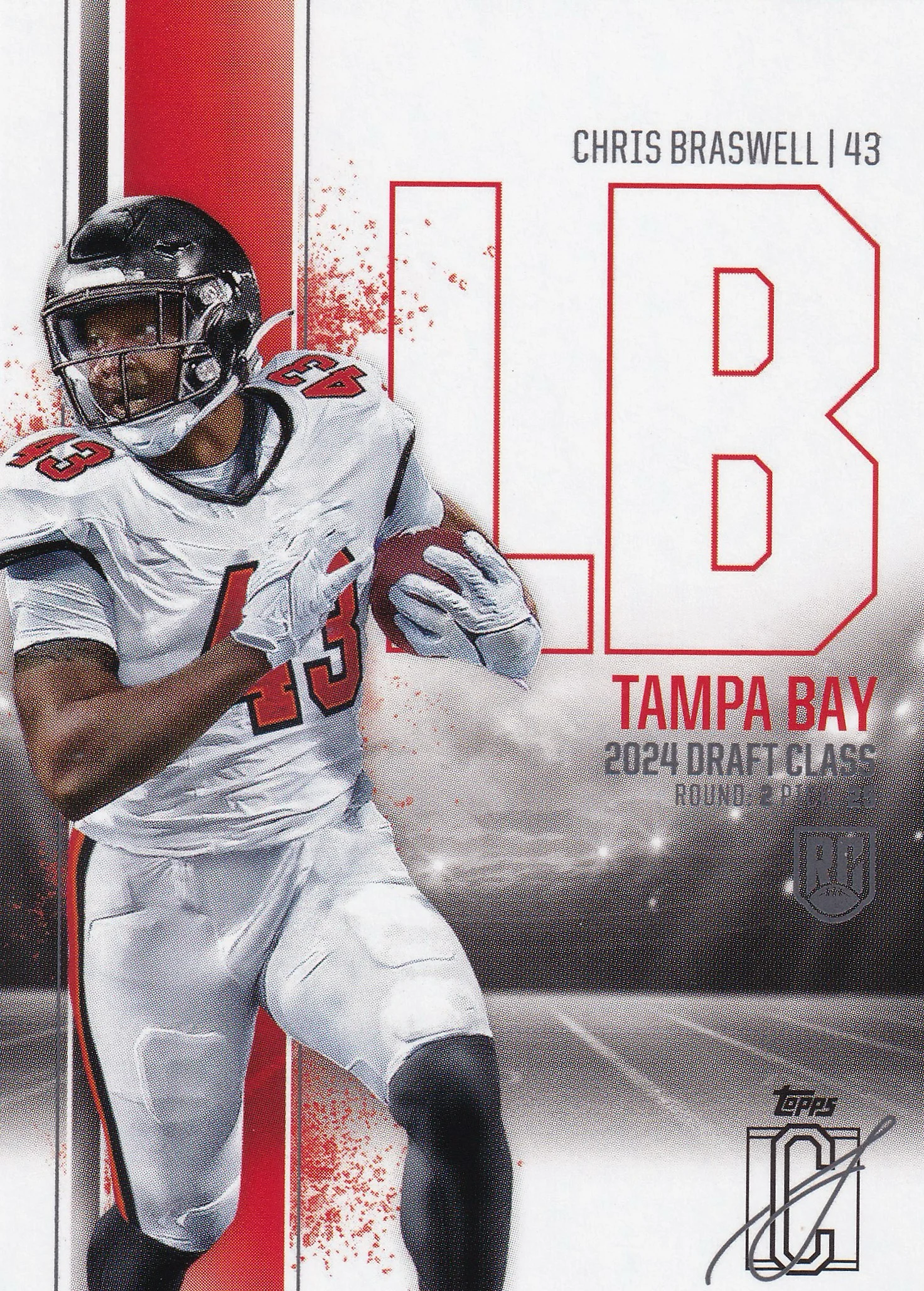 Chris Braswell 2024 Topps Signature Series #182 Rookie football rookie card - Front