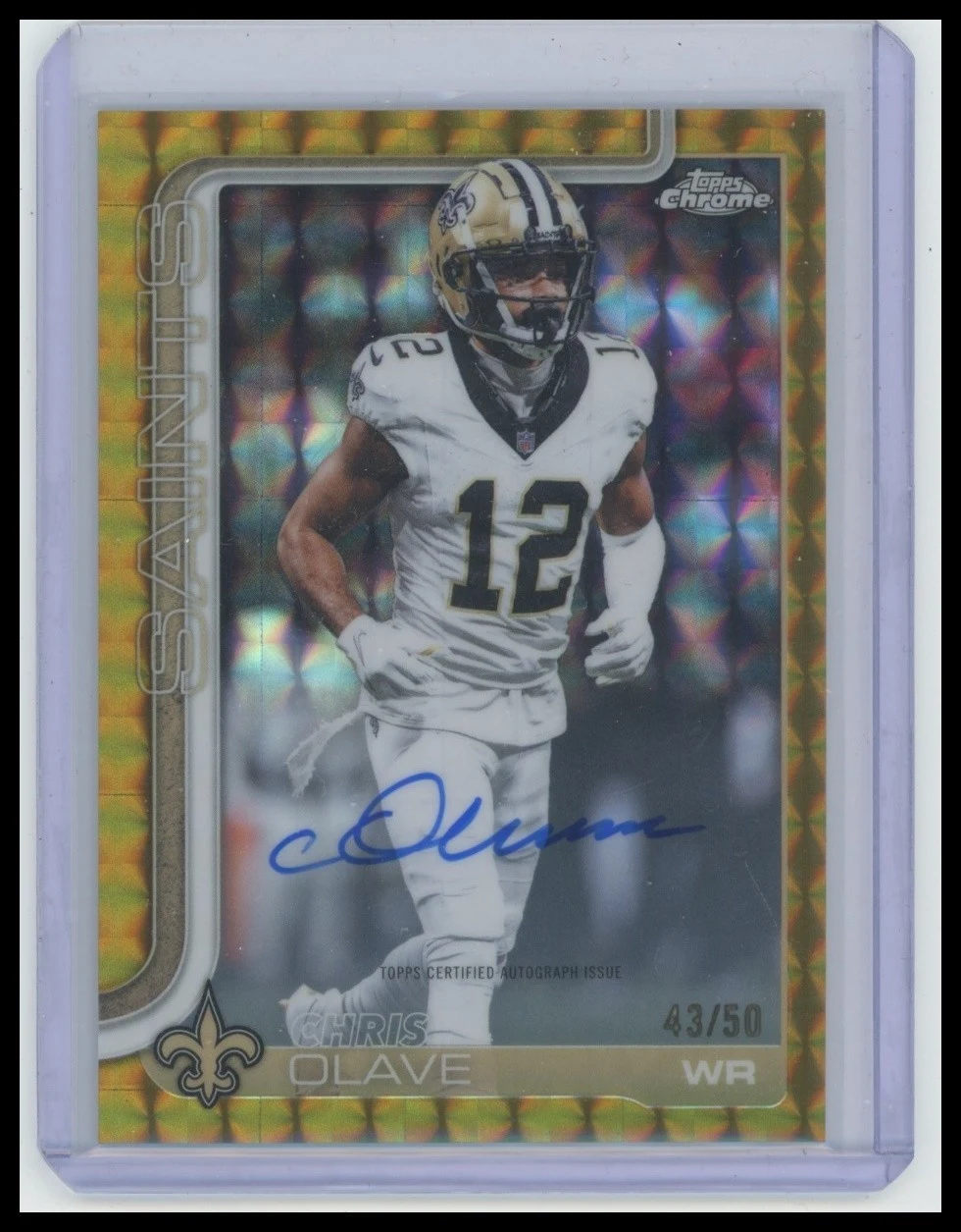 Chris Olave 2025 Topps Chrome Football card