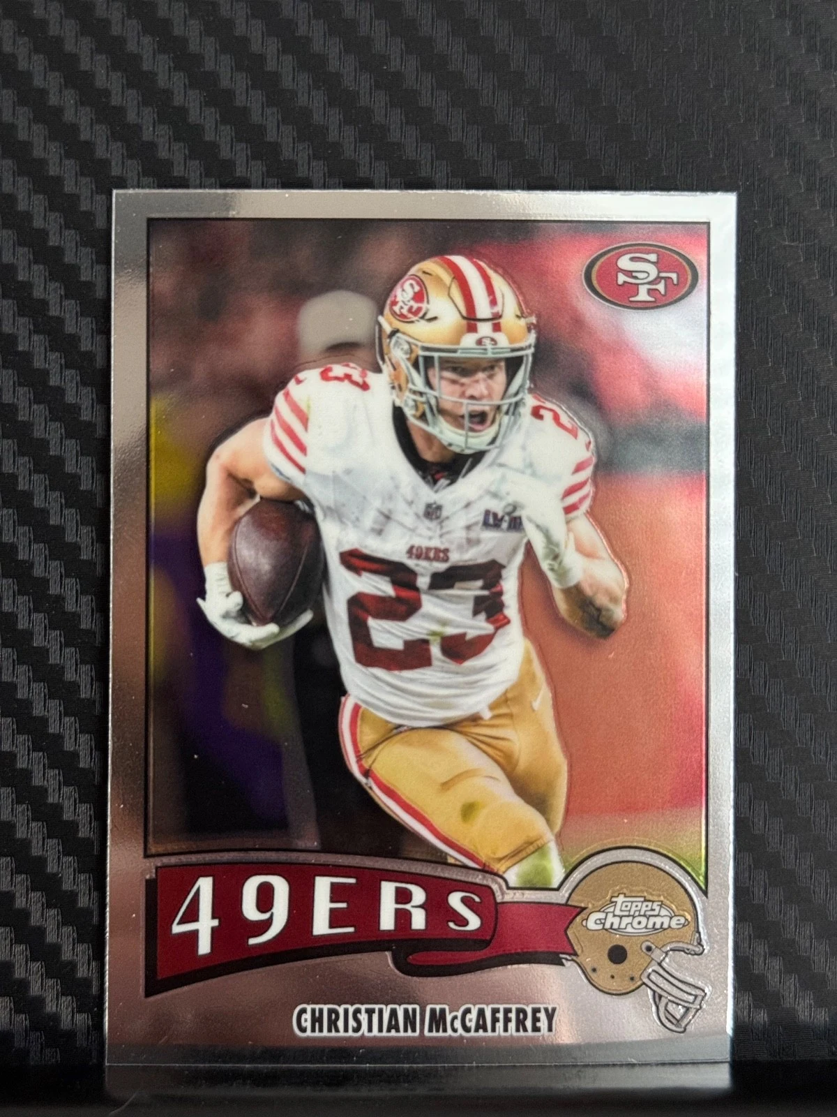 Christian McCaffrey 2025 Topps Chrome Football card