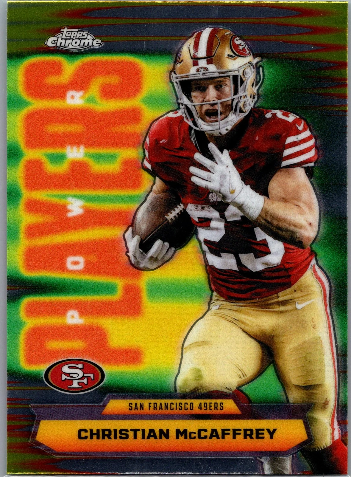 Christian McCaffrey 2025 Topps Chrome Football card