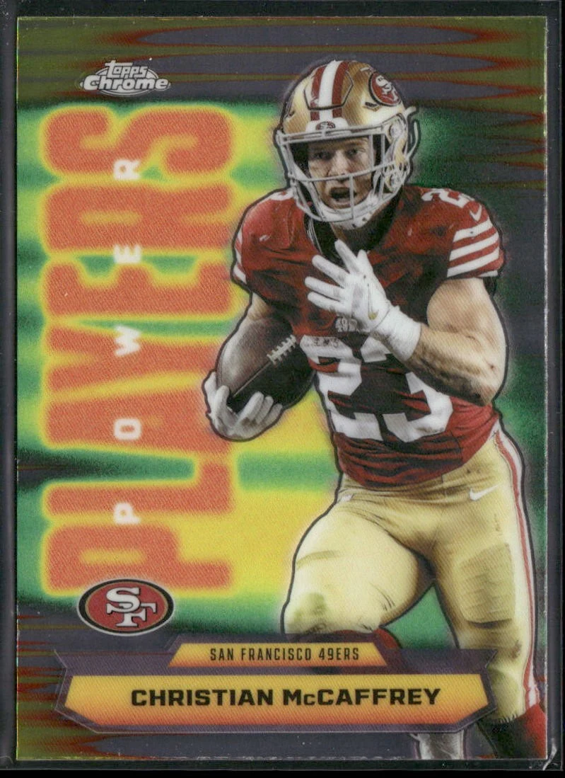 Christian McCaffrey 2025 Topps Chrome Football card