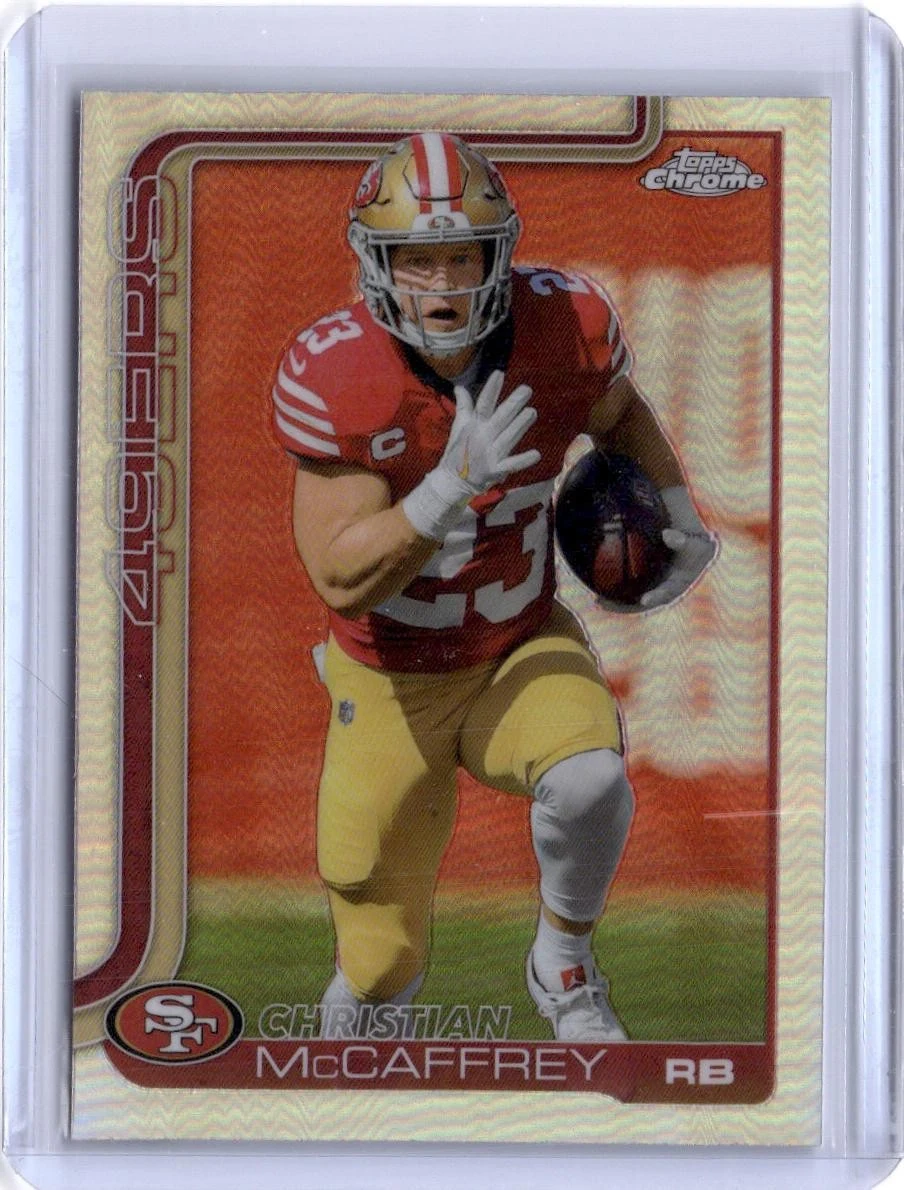 Christian McCaffrey 2025 Topps Chrome Football card