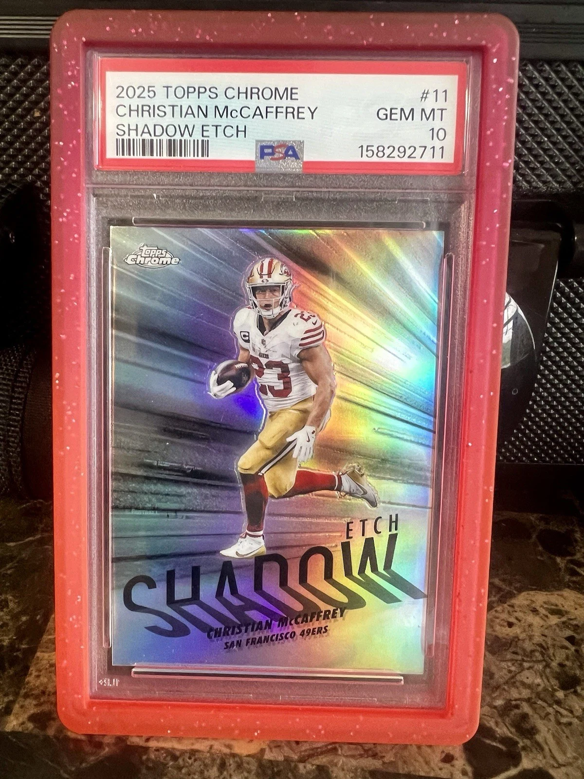 Christian McCaffrey 2025 Topps Chrome Football card